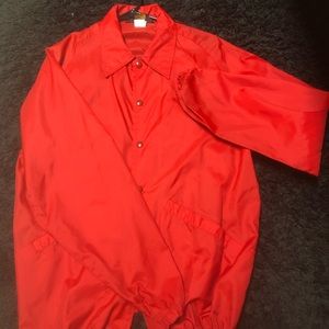 Red rain coat